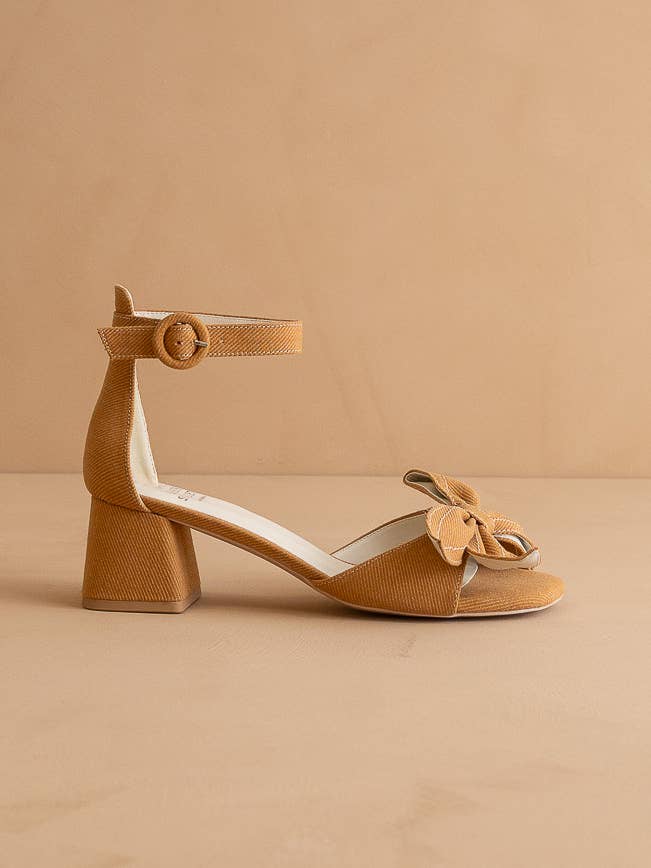 The Vigo Tan | Low Heel With A Sweet Bow for wholesale on Faire