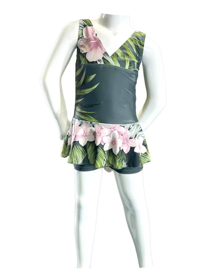 Swim dress 1pc w/boy short under skirt-K4723_Aloha Forest for wholesale by MARINA WEST SWIM