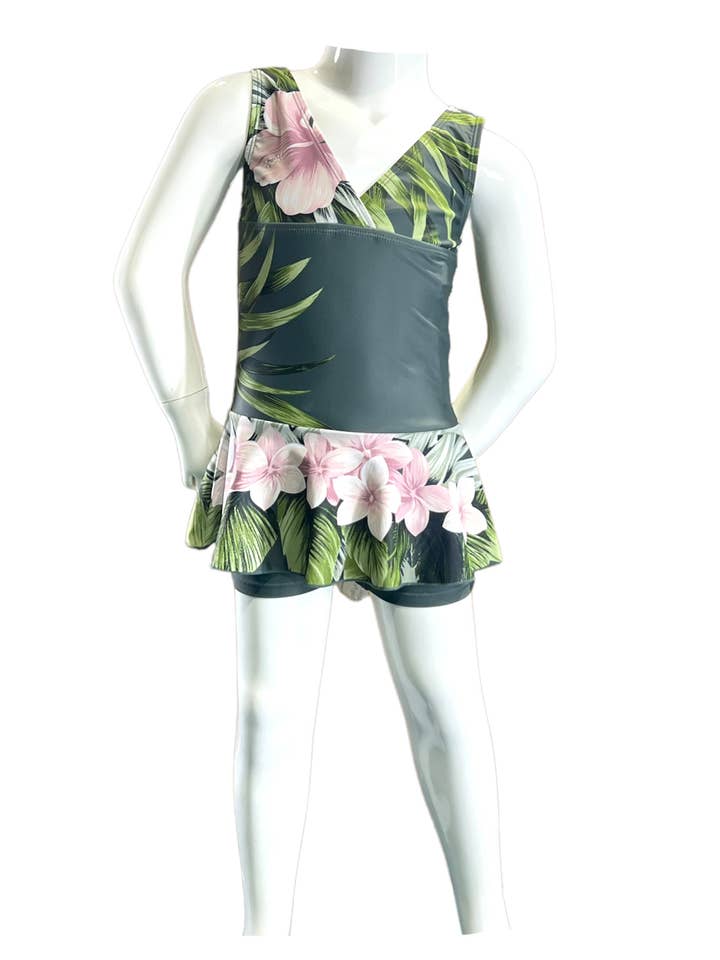 Swim dress 1pc w/boy short under skirt-K4723_Aloha Forest for wholesale by MARINA WEST SWIM