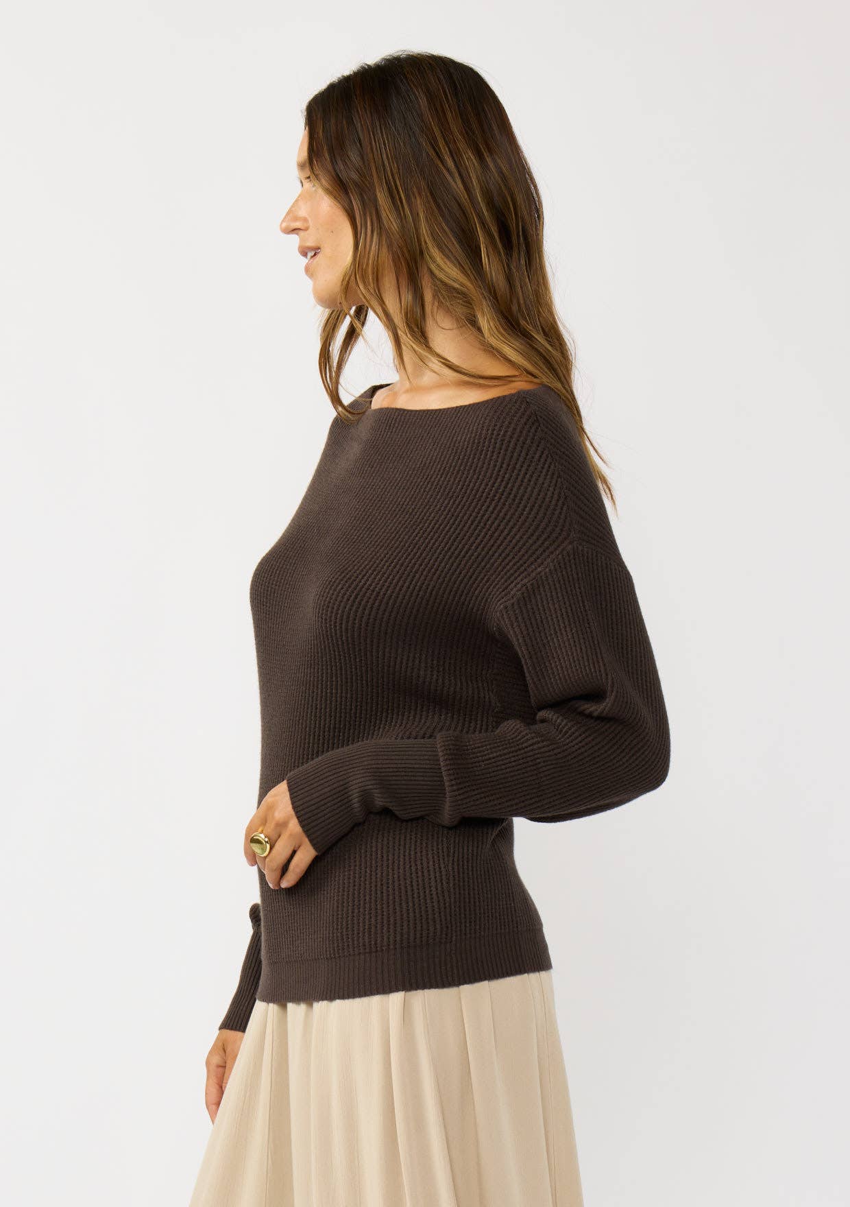 Lovestitch - Vente Pull en maille – femme - Pull en tricot gaufré à manches longues8