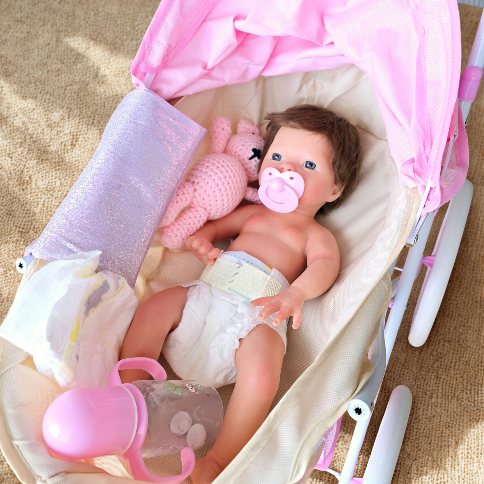 Maria & Jesus - Wholesale Doll Stroller - Kids - Reborn Baby Stroller - Suitable for dolls up to 48cm - Gift Bag8