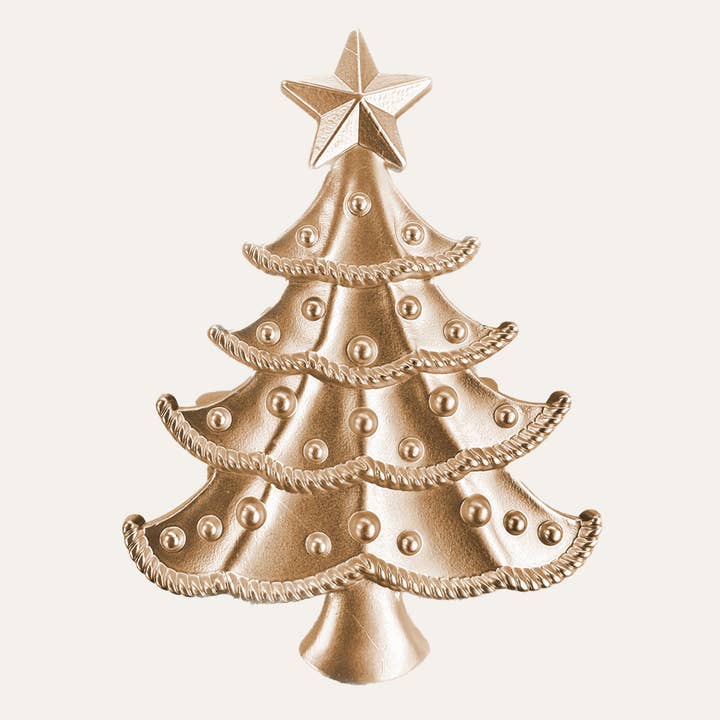 Decozen - Wholesale Napkin Ring - Golden Noel – Napkin Rings in Gold Christmas Tree Design, Elegant Decorative Dining Table Décor1