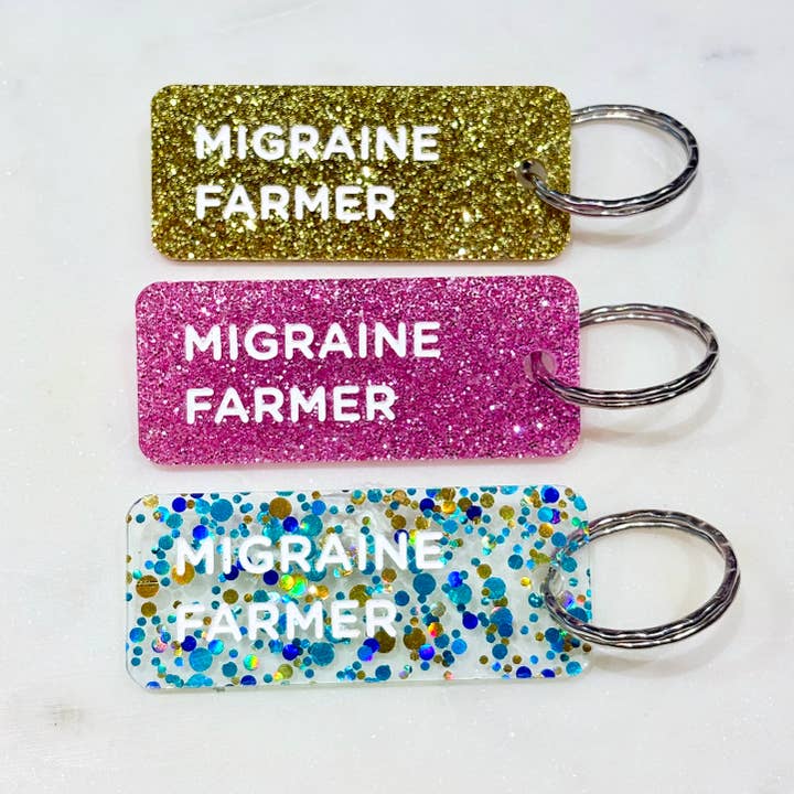 Plus de Love - Wholesale Keychain - Women's - MIGRAINE FARMER Glitter Keychain More Love1