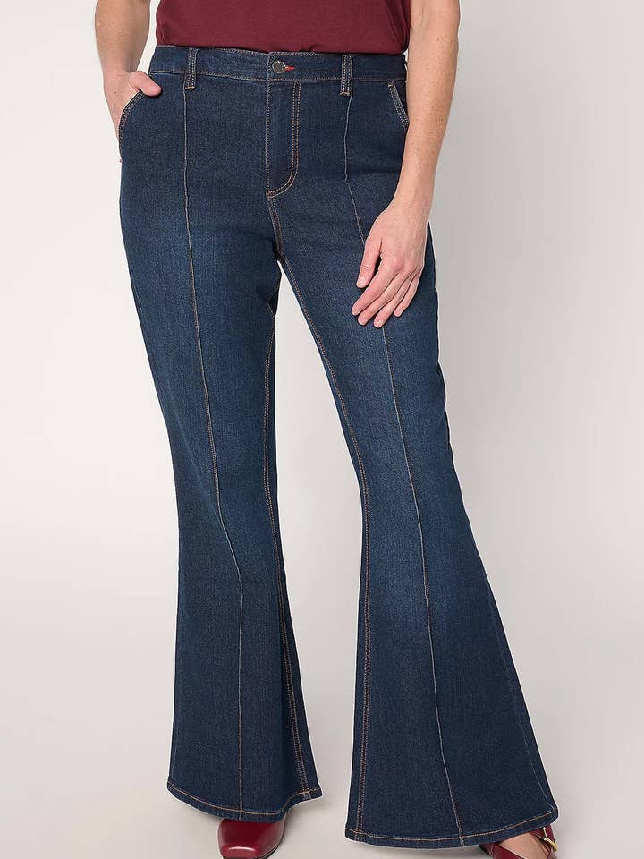 Volledige Lengte Flare Pijp Denim voor wholesale door Peace Love World