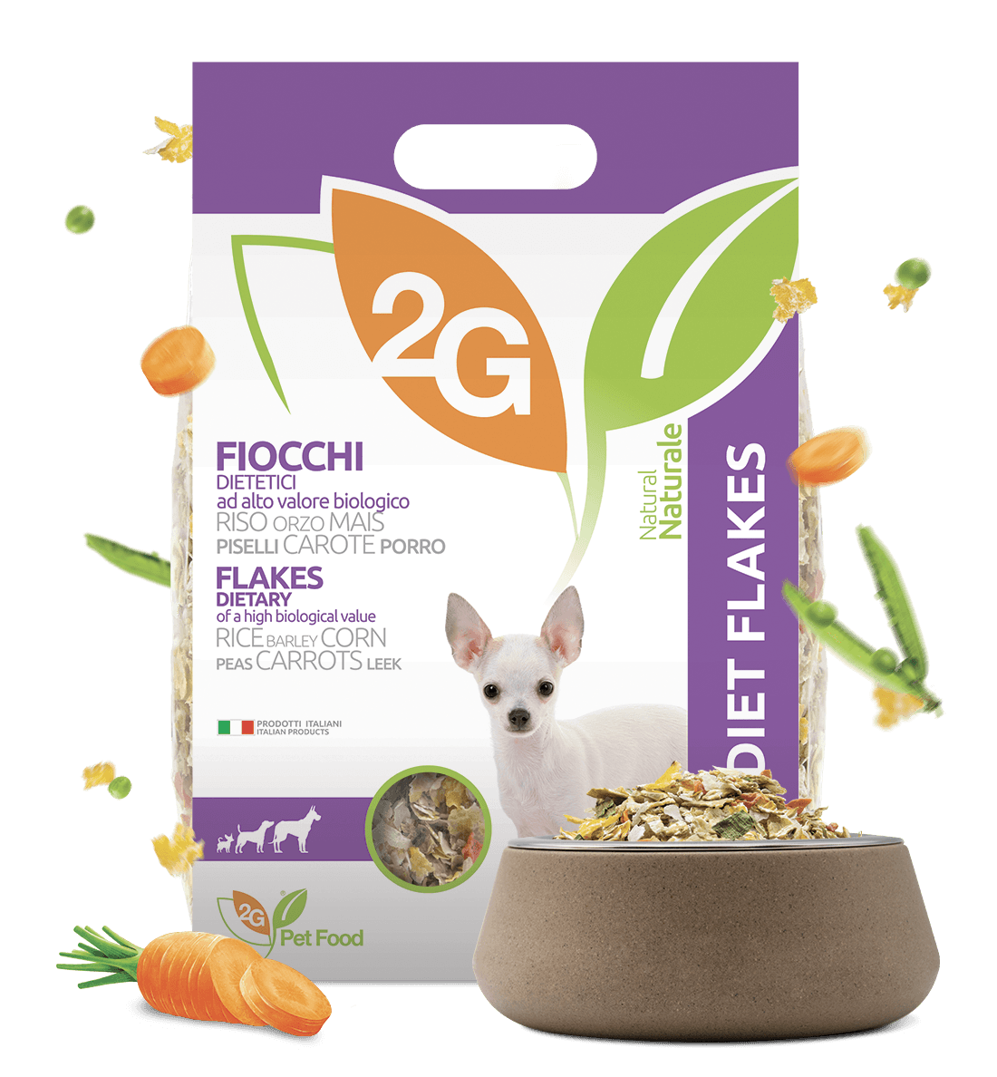 2G Pet Food, Equisnack, Equibar, Guidolin Gianni - Wholesale Pet Food - Dog - Diet Flakes | Flaked food for dogs, 100% natural0