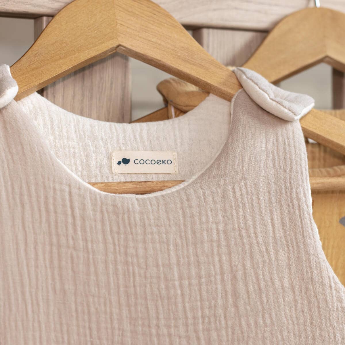 Cocoeko - Vente Gigoteuse – bébé - Gigoteuse gaze de coton BEIGE TOG 21