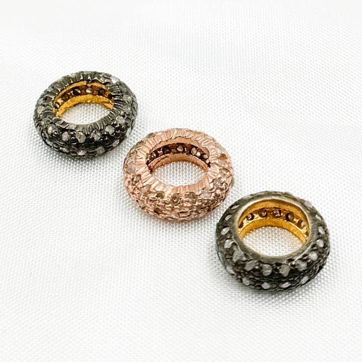 Tresor Jewelry Inc. - Vente Perle - DC589. Perle intercalaire en diamant et argent sterling0