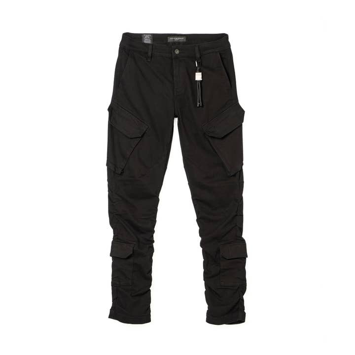 Pantalones Cargo 606 Rocker de Cult en Negro Doble para venta al por mayor de Cult of Individuality