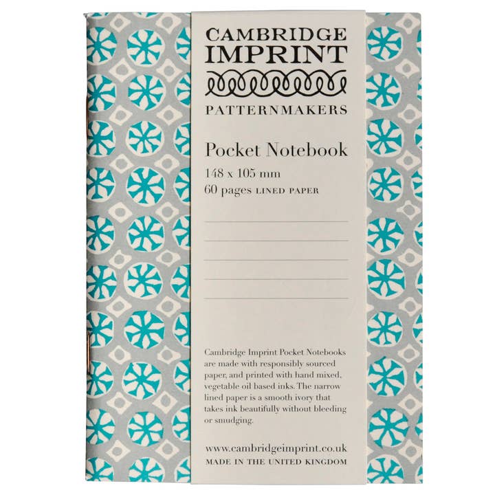 Pocket Notebook Sea Urchin Aquamarine for wholesale by Cambridge Imprint