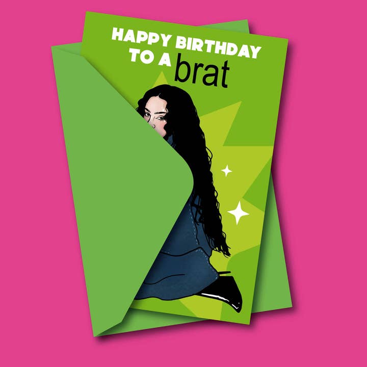 Studio Soph - Wholesale Birthday Card - Happy Birthday Brat Charli xcx Greeting Card