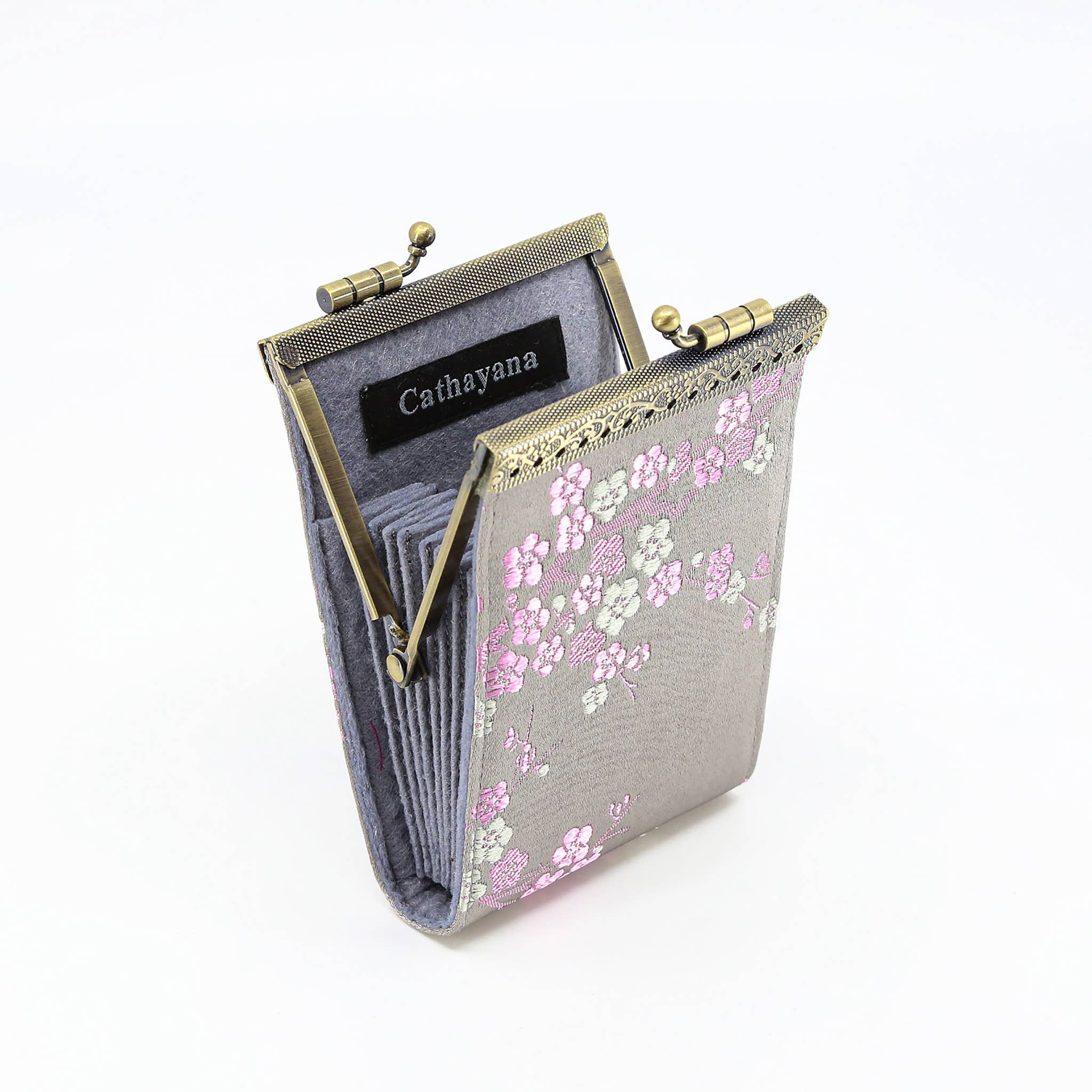 Cathayana - Wholesale Card Holder - Women's - Cherry Blossom Brocade RFID Card Holder7