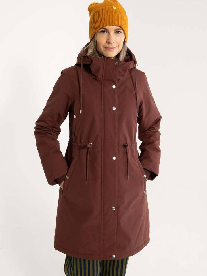 Parka de invierno Danenora en burdeos intenso para venta al por mayor de Danefae København