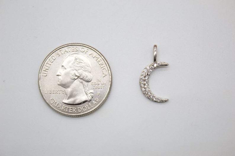 MIA Jewelry - Wholesale Individuele bedel/hanger - Kleine maanhanger 18K goud gevuld (A83)2