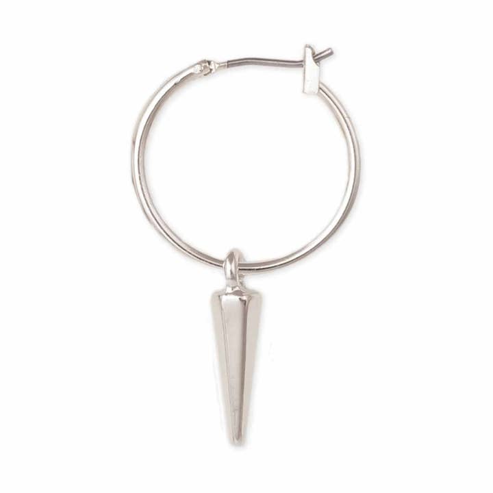 Punk Princess Silver Spike Hoop Earrings for wholesale by ZAD