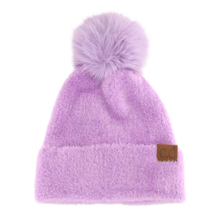 C.C Beanie - Wholesale Beanie - Women's - Plush Chenille Pom C.C Beanie HTC0038