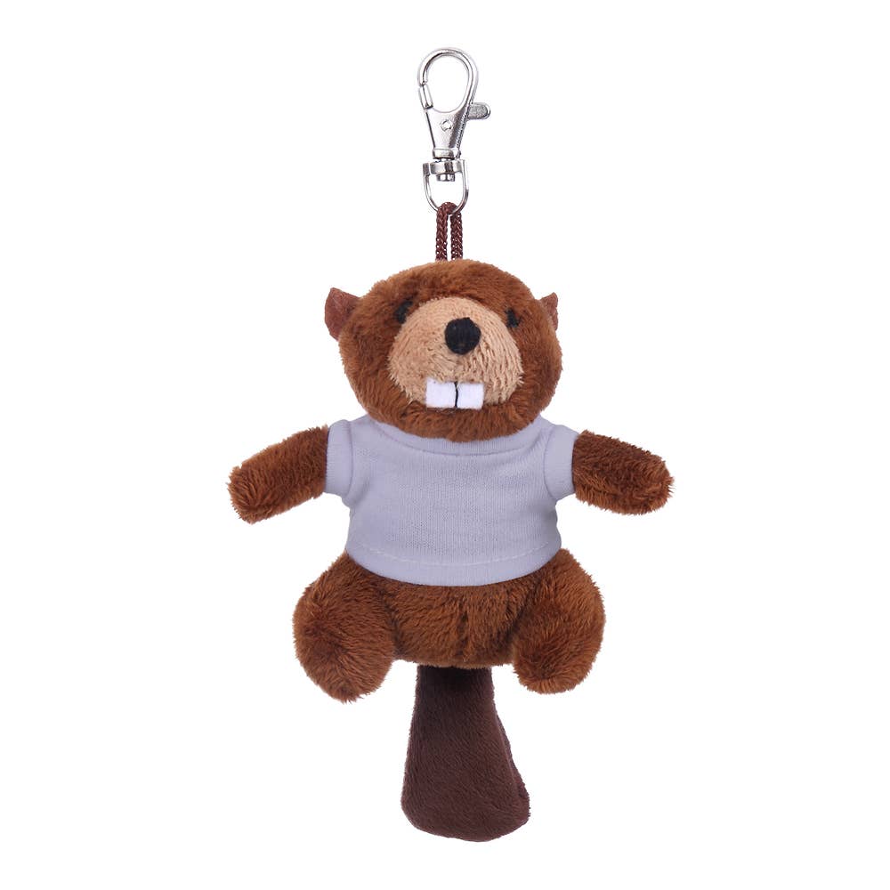 Plushland - Wholesale Keychain - Unisex - 4" Keychain - Beaver with customized shirt12