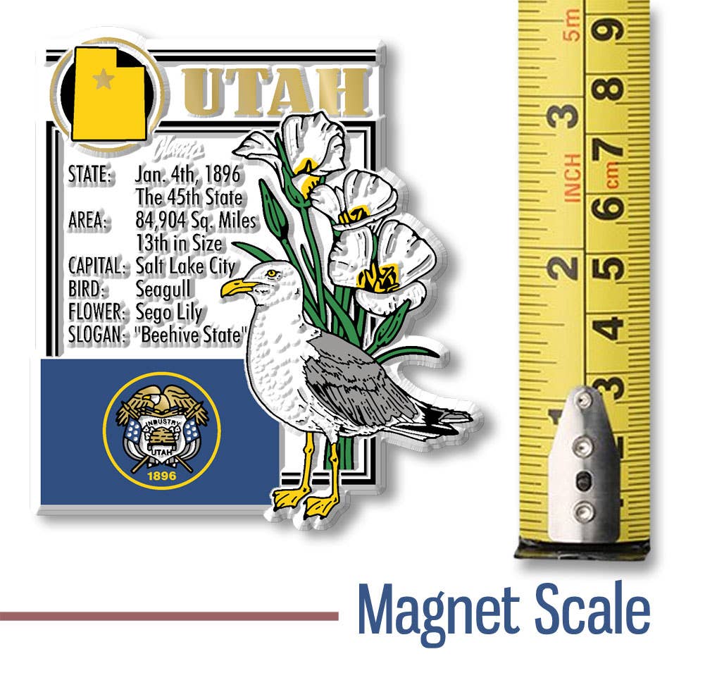 7 Star - Wholesale Magnet - Utah State Montage Magnet, Made in USA   1