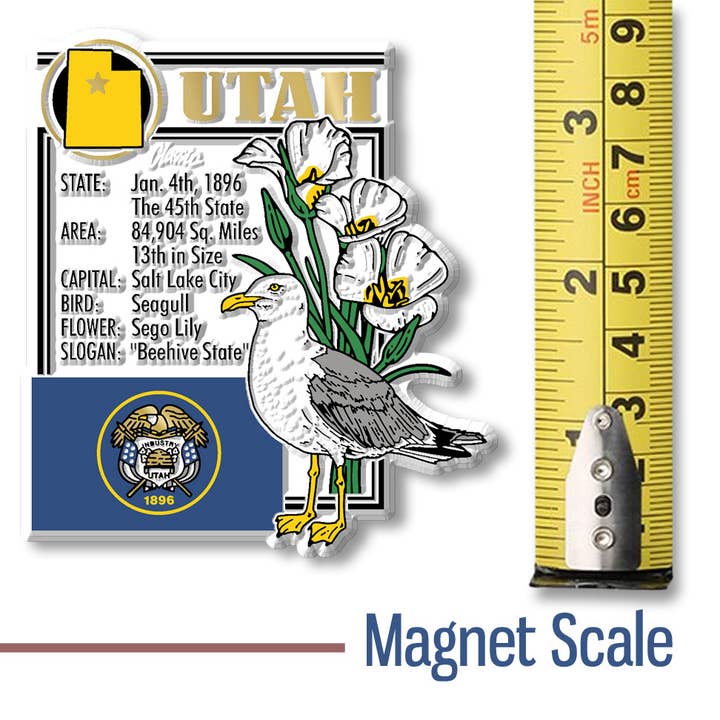7 Star - Wholesale Magnet - Utah State Montage Magnet, Made in USA 1