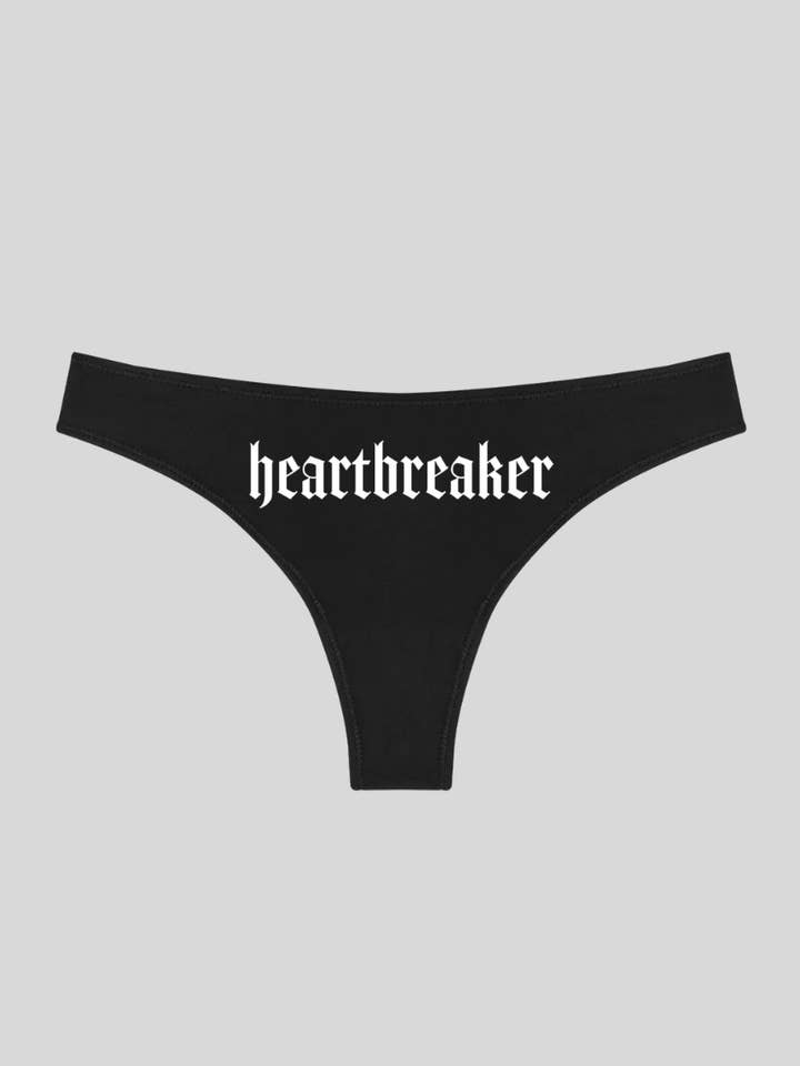 Lingerie BDSM Gótica Kink, Tanga Heartbreaker por atacado de Wickedly Divine Shop