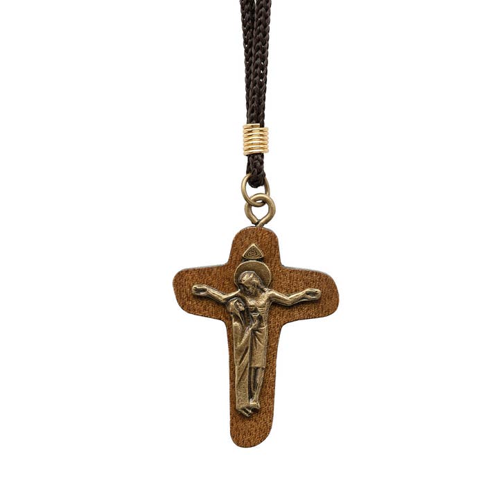 Oremus Mercy - Wholesale Pendant/Charm Necklace - Unity Cross Wooden NecklaceÂ
