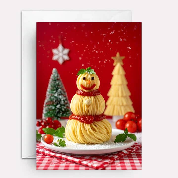Snowman Christmas card - Pupazzo di neve for wholesale by Paper Bound Greetings