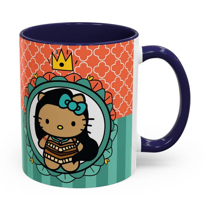 Kawaii-Prinzessin-Mädchen-Illustrations-Tasse | Accent-Kaffeebecher 11 oz 15 oz für den Großhandel von Le Paperie Co
