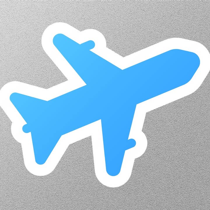 Airplane Travel Sticker for wholesale by GraffMerch.com