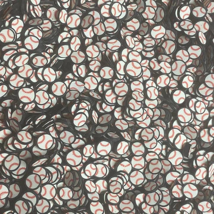 ASAP Craft Supplies - Wholesale Craft Supplies - Baseball Polymer Clay Slices, 5mm. 0.5 oz bag