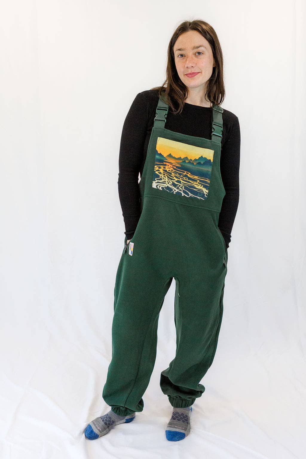SWOOP. - Wholesale Overalls - Women's - Braided River Fleece Overalls2