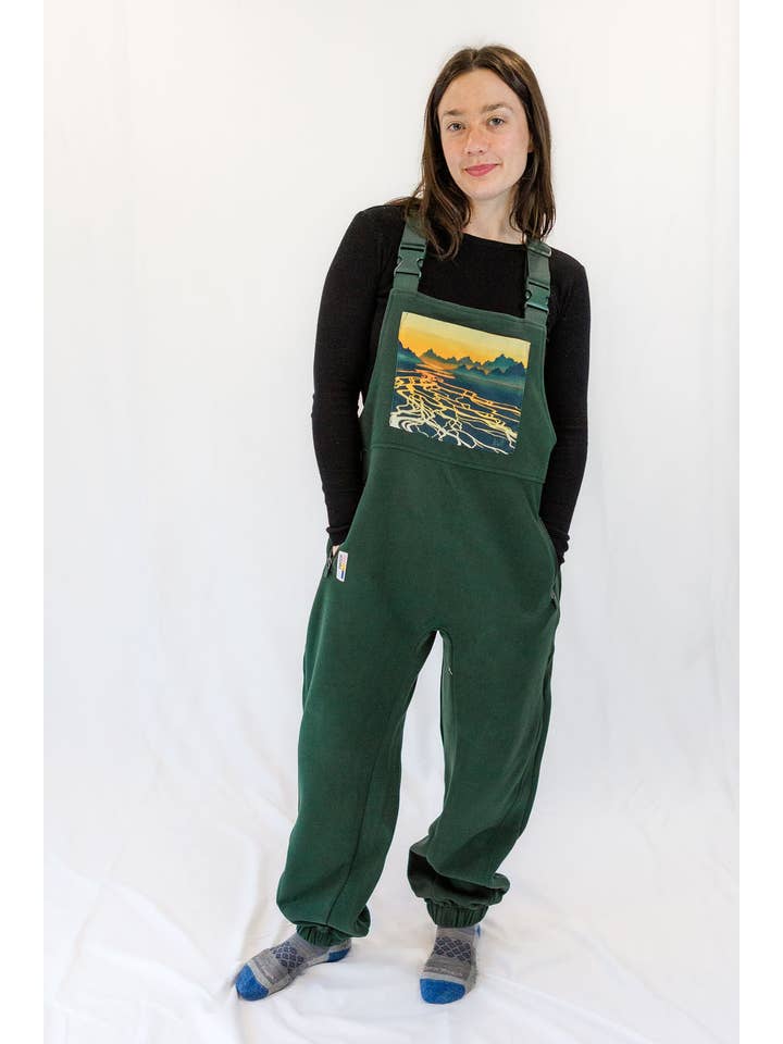 SWOOP. - Wholesale Overalls - Women's - Braided River Fleece Overalls2