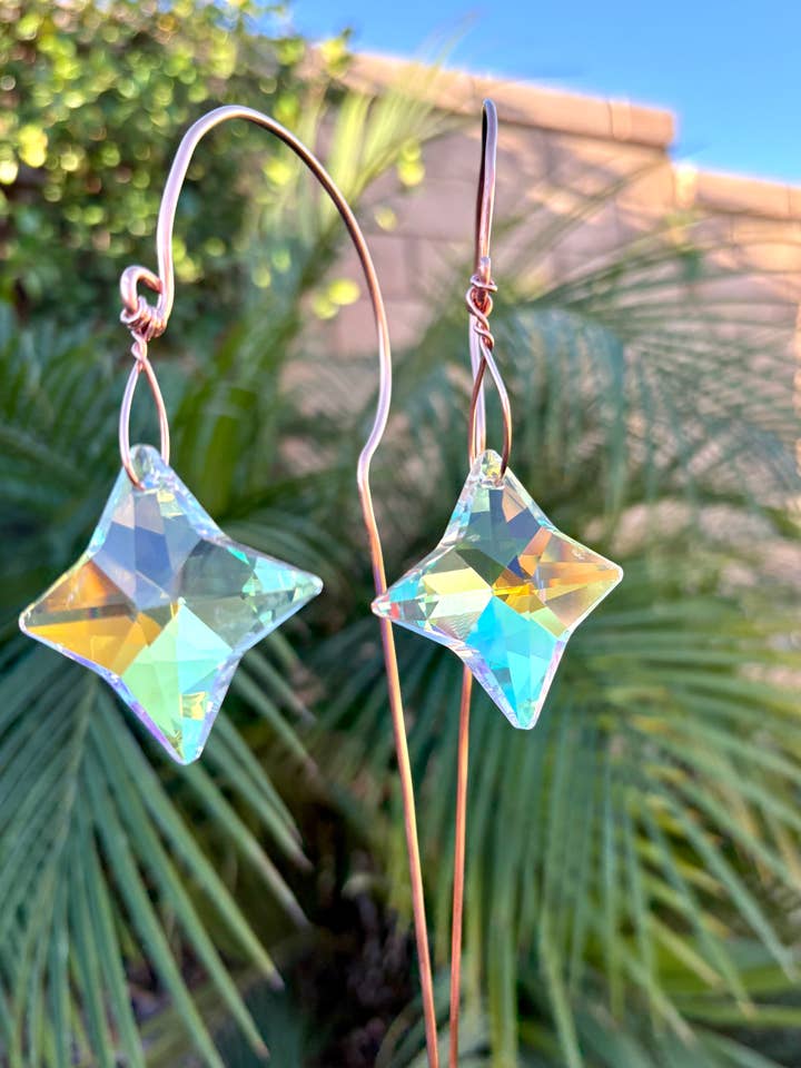 Glass Stars Copper Plant Stake for wholesale by Sea of Bliss Shop