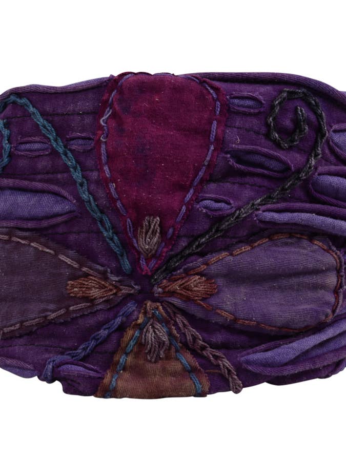 Chapéu em Algodão Roxo Elegante com Design Bordado por atacado de Earth Divas