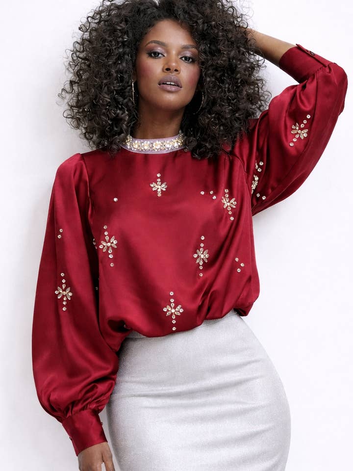 W59131 RHINESTONE EMBELLISHED TOP for wholesale by N by Nancy