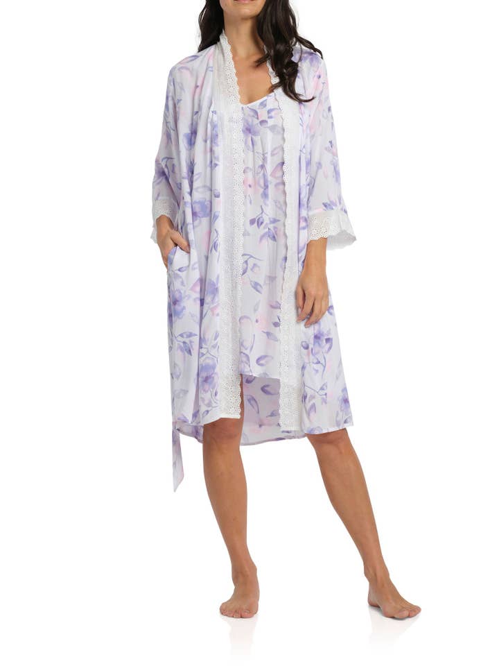 Magnolia Lounge - Wholesale Robe – Women's - Floral Rain Dressing Gown5