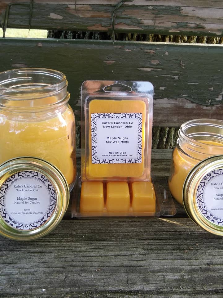 Maple Sugar Soy Candle for wholesale by Kate's Candles co