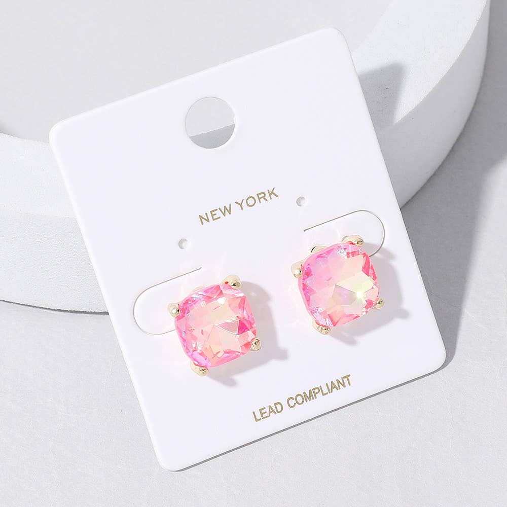 Sensibling Corp. – Großhandel Ohrstecker – Quadratische Steinohrstecker mit Kissen für den Abend31