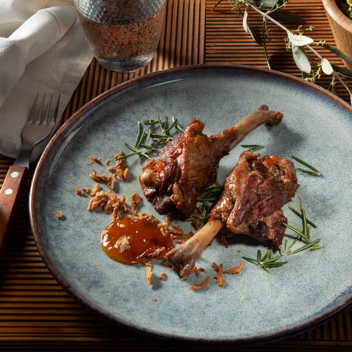 FoieGood - The Foie Gras Alternative - Vendita all'ingrosso Pasti pronti a lunga conservazione - CONFIT D'ANATRA 4 ALI 750g