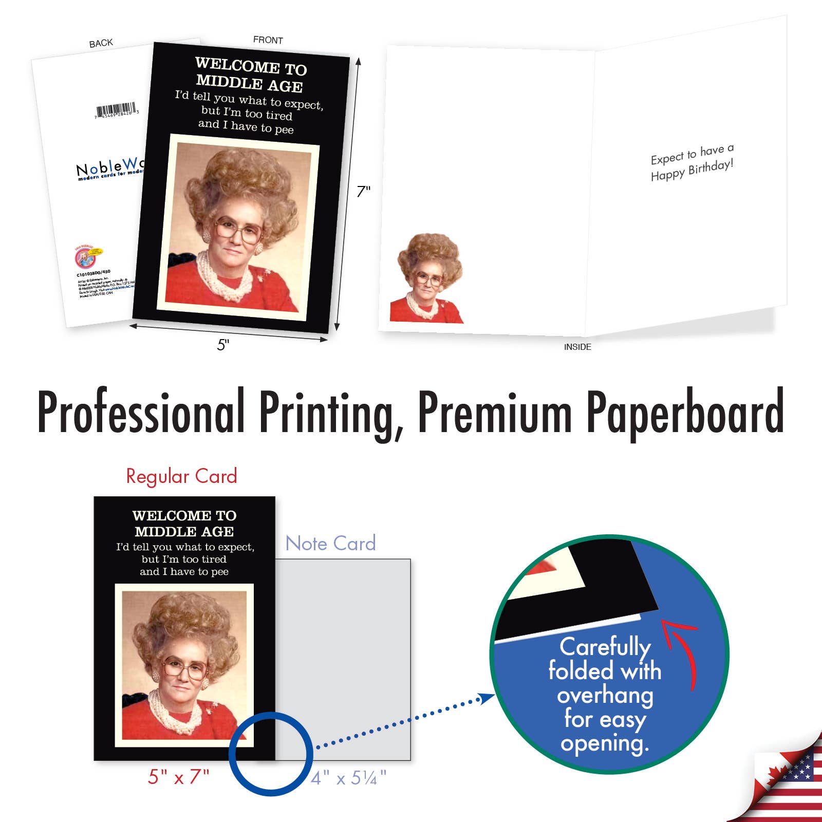 NobleWorks - Wholesale Birthday Card - Birthday Card - Welcome To Middle Age (1 Card)4