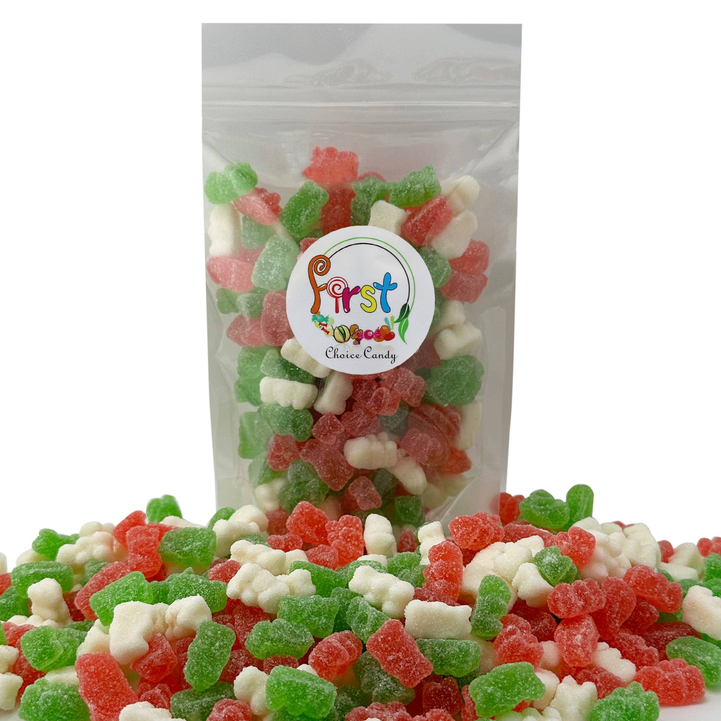 First Choice Candy - Wholesale Gummy - CHRISTMAS  SOUR GUMMY BEARS MIX4