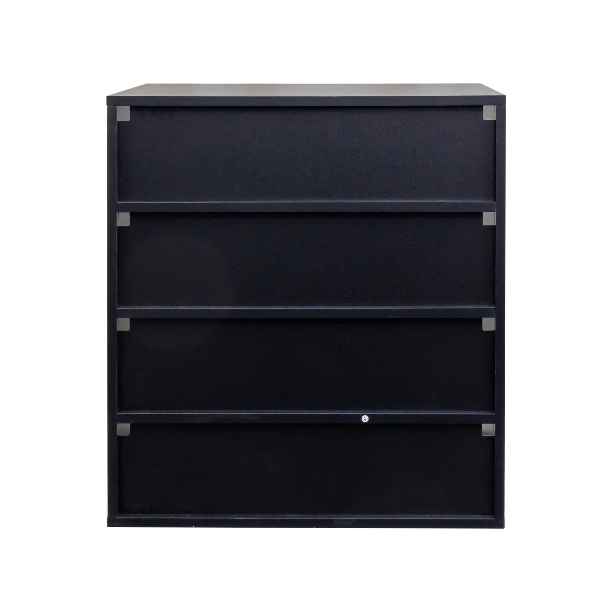 HOMYCASA DESIGN INC - Wholesale Shoe Rack - Black Salon 4-Tier Storage Display Cabinet & RGB LED Light8