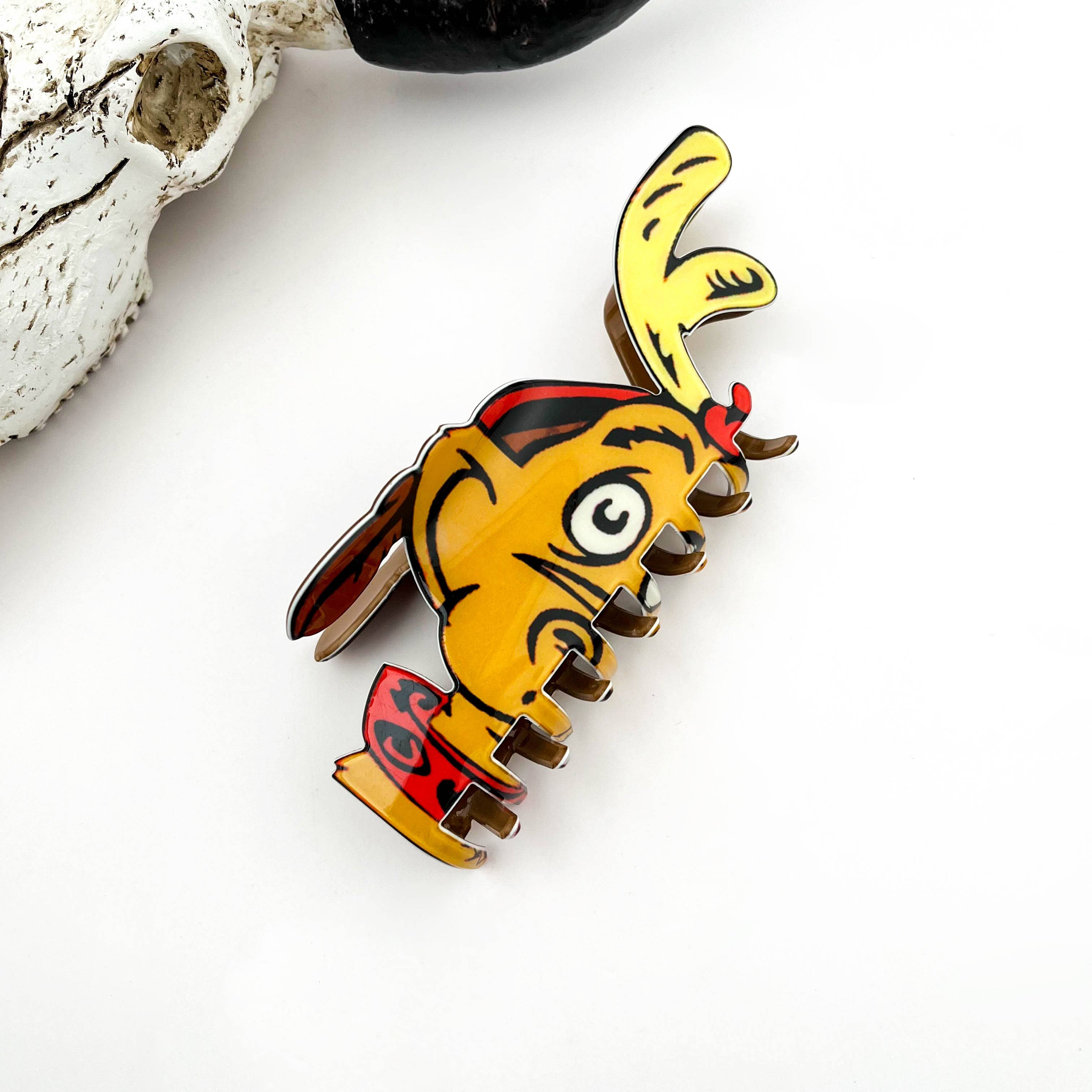 mildstyles – wholesale Hårklämma - Dam – Halloween-klämma med spök- och monstertryck – läskigt rolig6