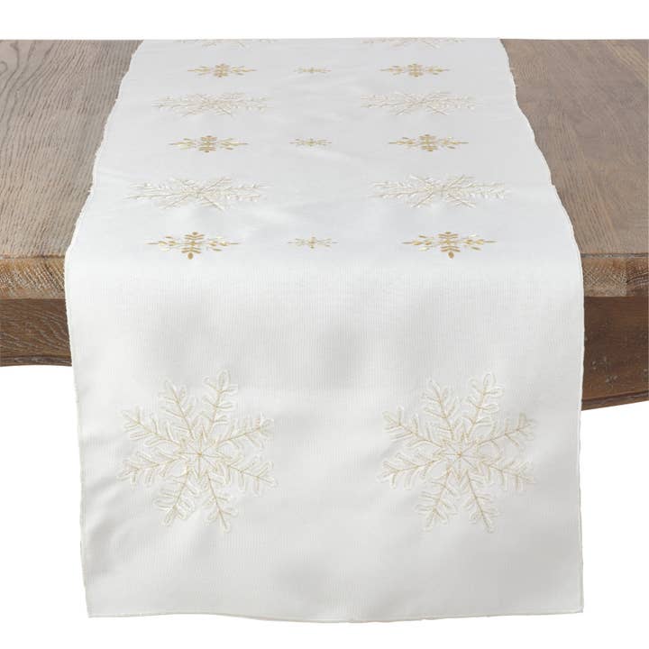 Saro Lifestyle - Wholesale Table Runner - Snowflake Runner
