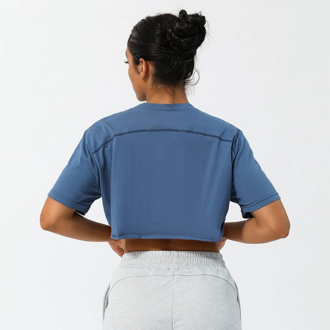 Sodalemon - Wholesale Athletic Top - Women's - Women Loose Sport Crop Top T-Shirt2