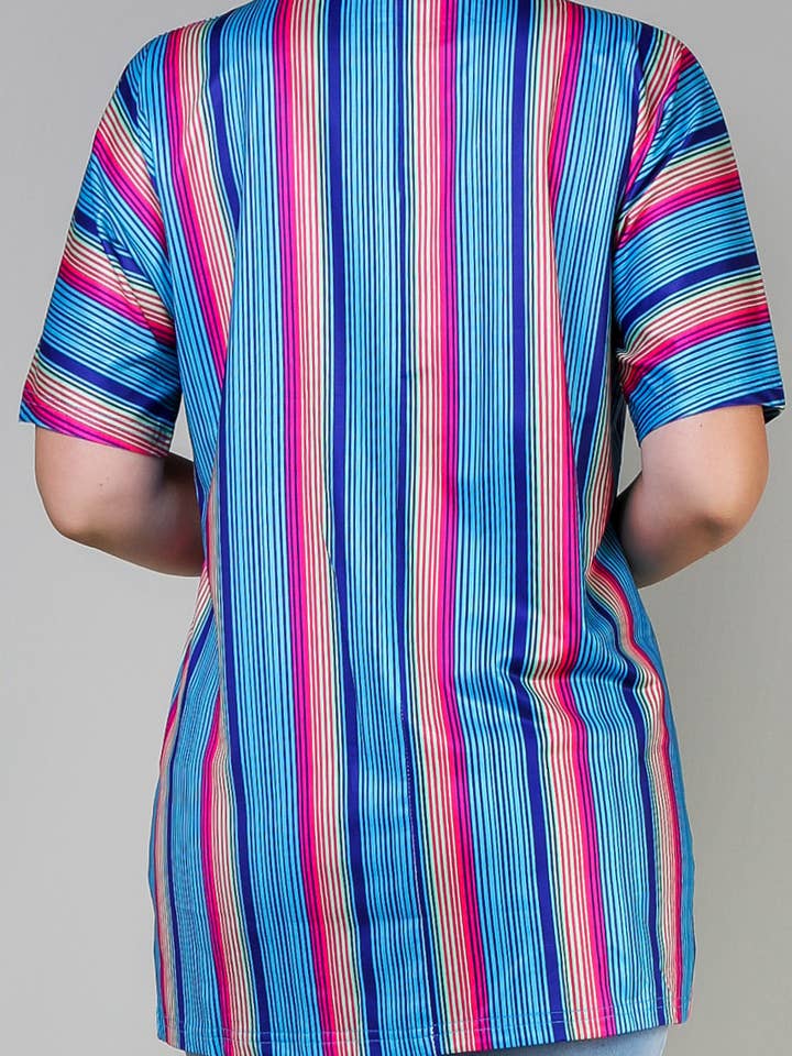 MULTICOLOR striped leopard floral blouse for wholesale on Faire