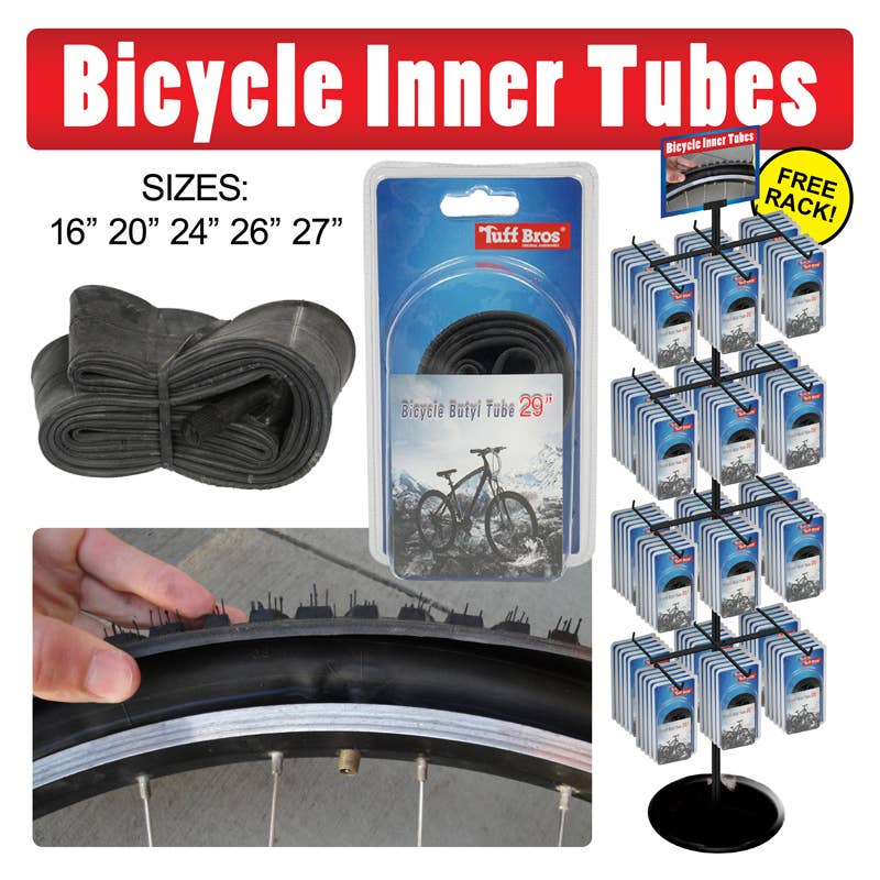 Deluxe Import Trading - Wholesale Biking Accessories - 120pc Bicycle Tubes Display0