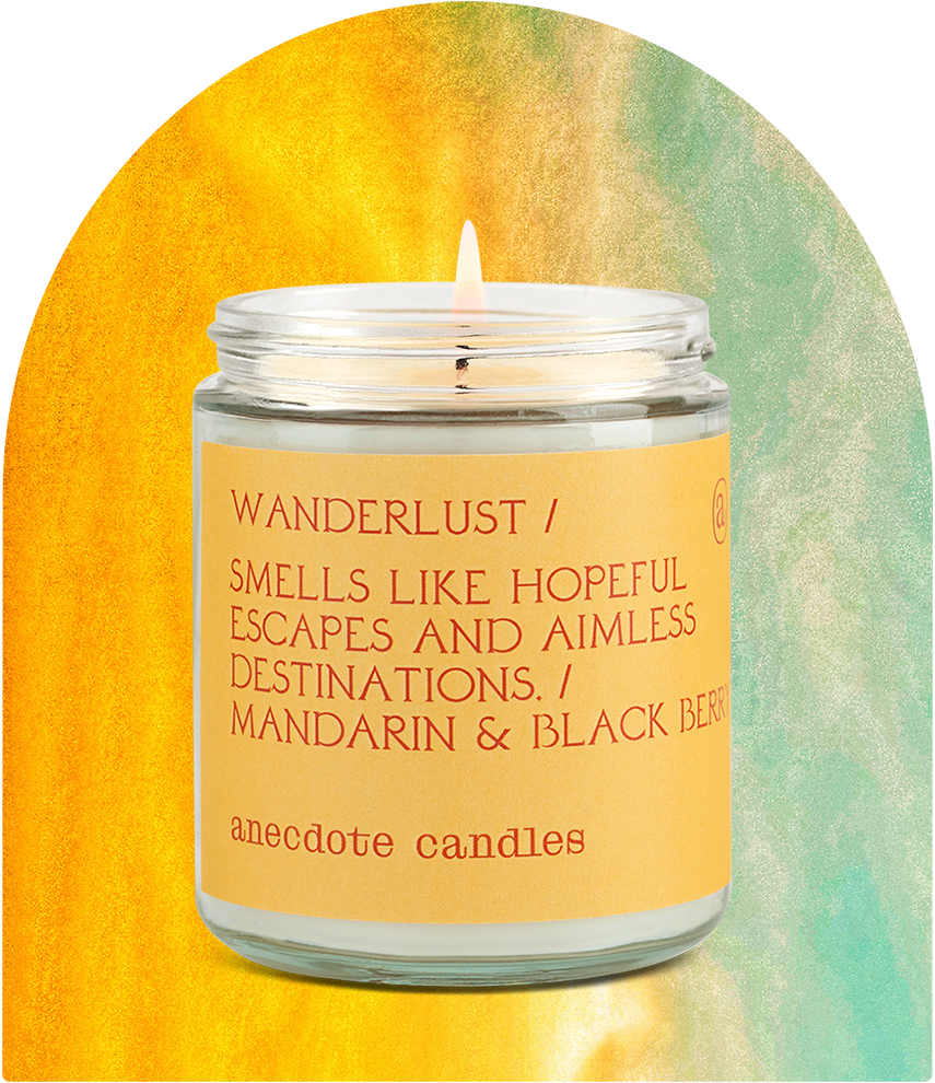 Anecdote Candles – Vela em jarro/copo por atacado – Vela Wanderlust (Mandarim e Amora)2