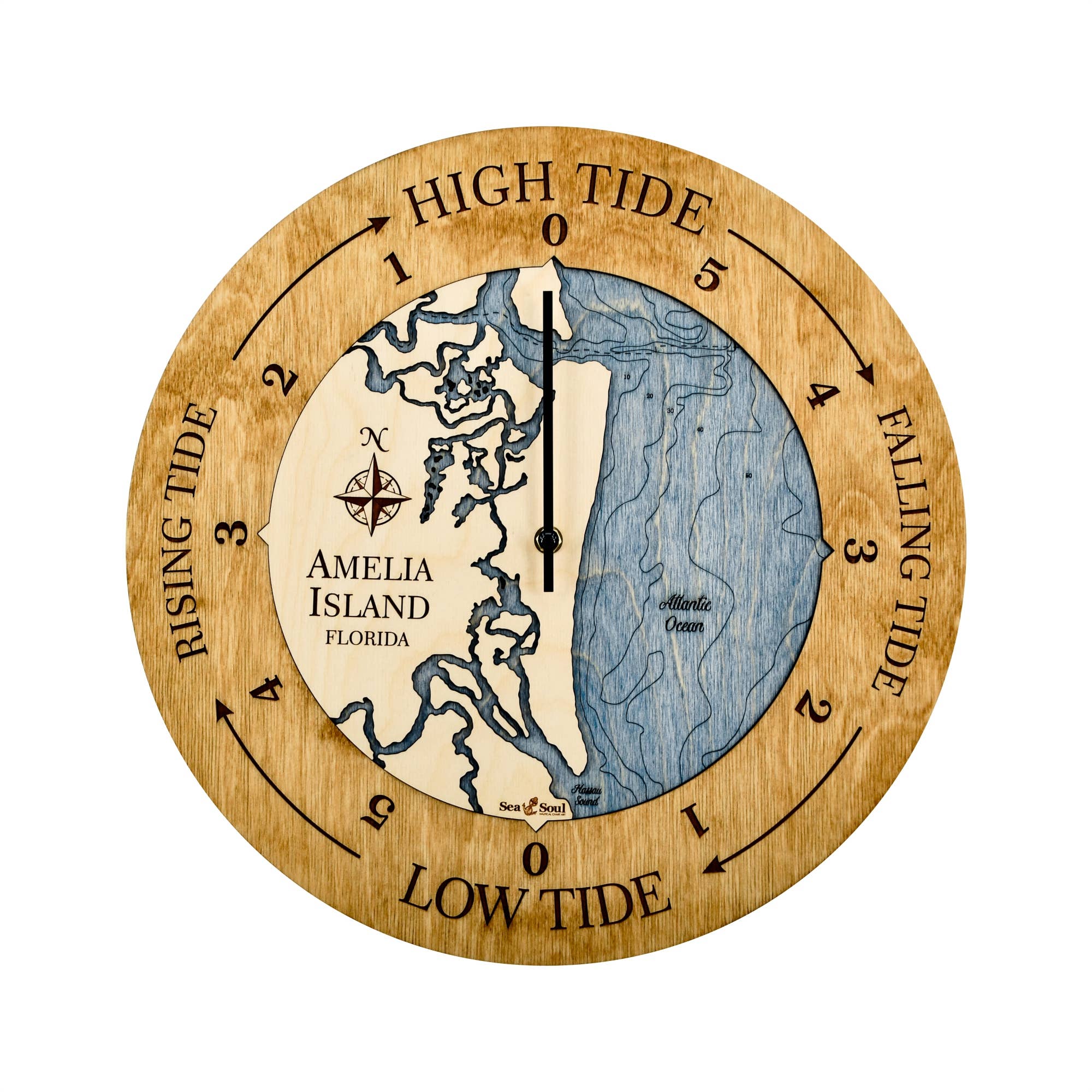 Sea & Soul Nautical Chart Art - Wholesale Wall Clock - Florida East Coast Nautical Chart Tide Clock-Many Locations27