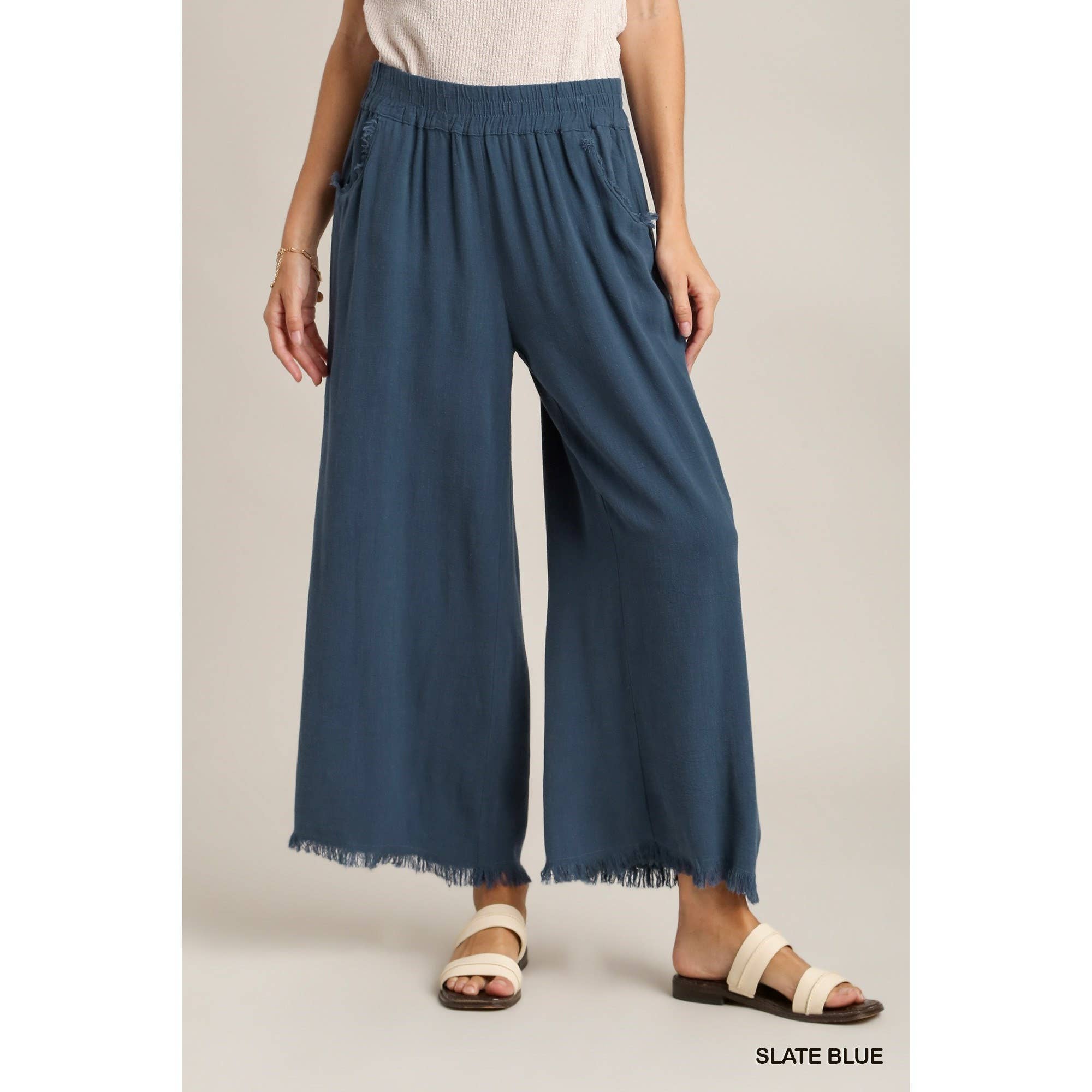 STYLE USA – Großhandel Hose – Damen – Hose aus einer Leinenmischung mit elastischem Bund9