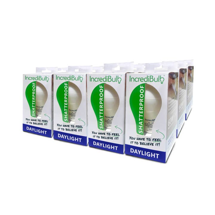 Butterie - Wholesale Light Bulb/Puck - IncrediBulbâ„¢ Shatterproof Light Bulb - Daylight 7W (60W Eq.)