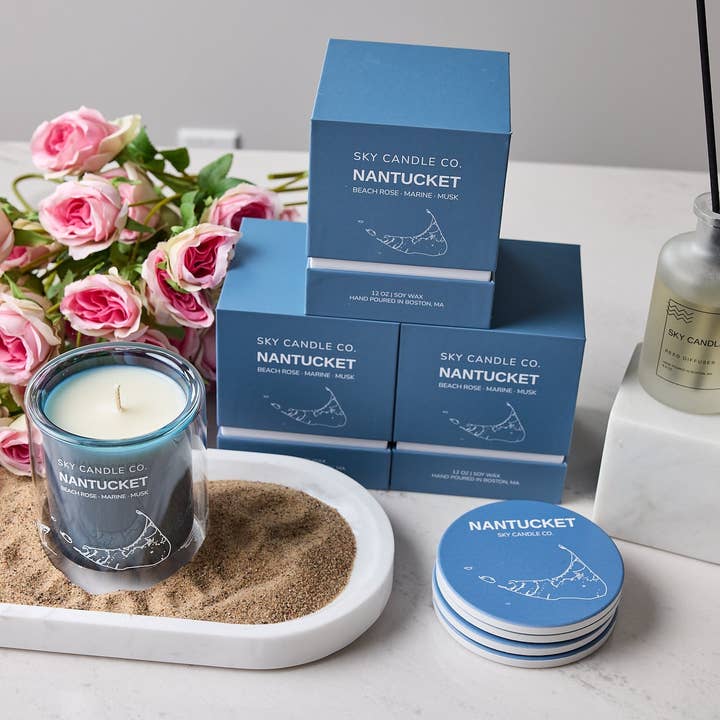 Nantucket Coaster for wholesale by Sky Candle Co.